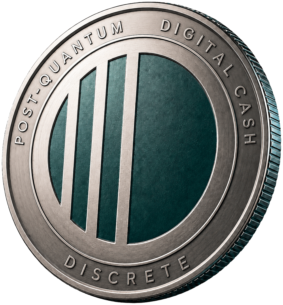 Discrete — post-quantum digital cash coin